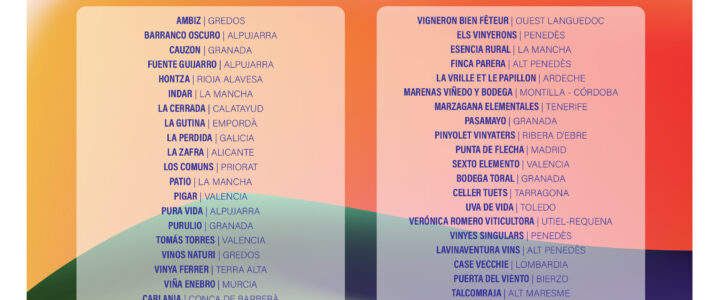 Saló de Vins Naturals de Barcelona 2023: llistat de vinyataires